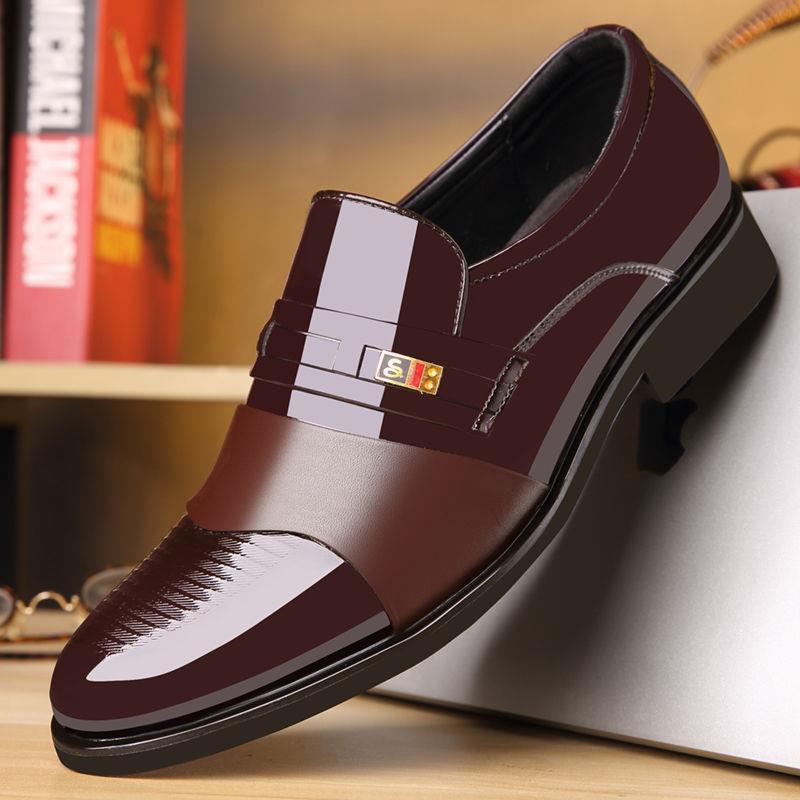 Autumn Men&#039;s Leather Shoes Business Formal Wear Shoes British Korean Slip-on Casual Leather Shoes Youth All-Matching Tide Leather Shoes