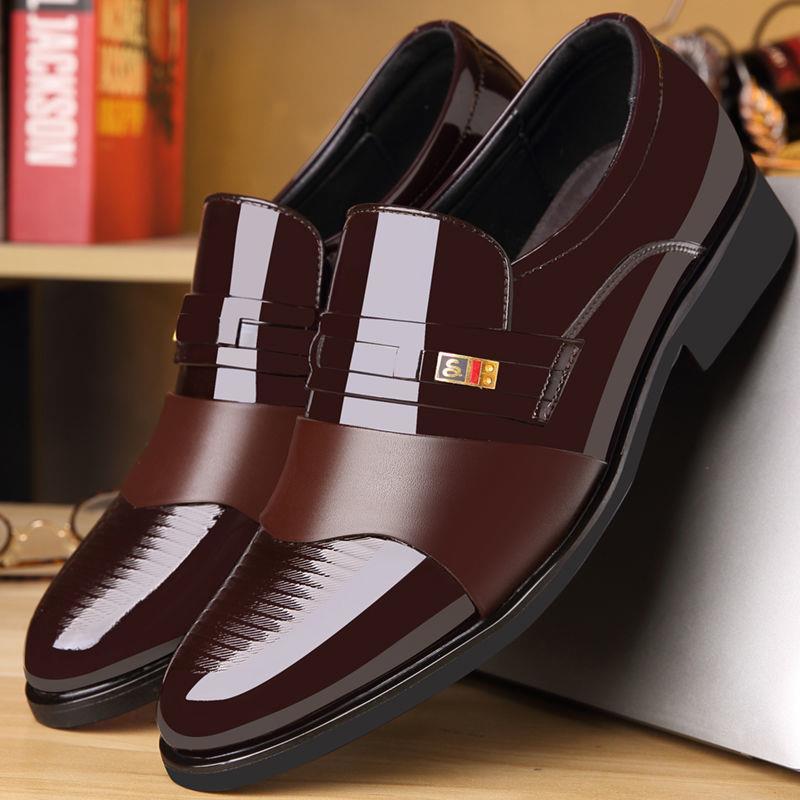 Autumn Men&#039;s Leather Shoes Business Formal Wear Shoes British Korean Slip-on Casual Leather Shoes Youth All-Matching Tide Leather Shoes