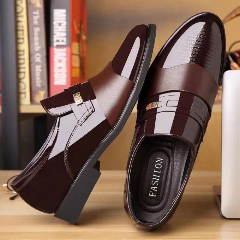 Autumn Men&#039;s Leather Shoes Business Formal Wear Shoes British Korean Slip-on Casual Leather Shoes Youth All-Matching Tide Leather Shoes