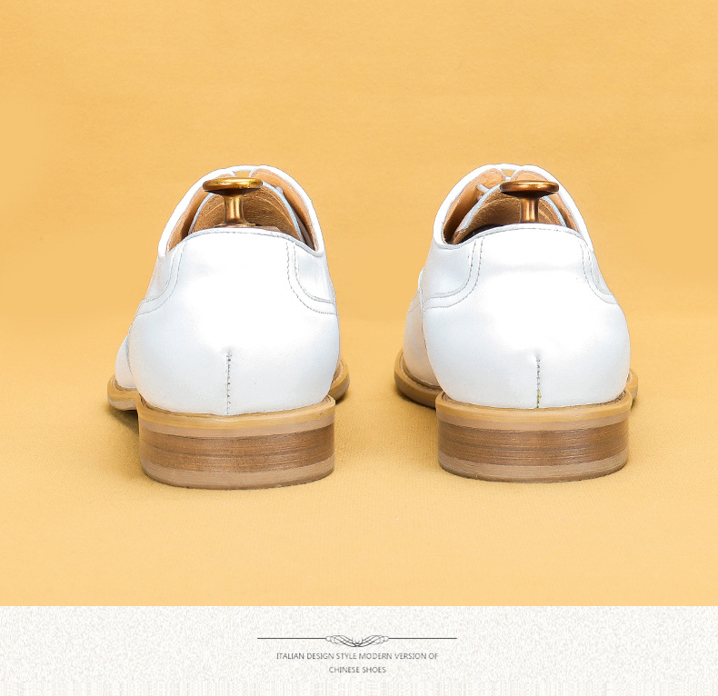 White Leather Shoes Men's Genuine Leather Business Formal Wear British Simple Pointed Oxford Shoes Physical Store Wholesale Men's Shoes White Leather Shoes Men's Genuine Leather Business Formal Wear British Simple Pointed Oxford Shoes Physical Store Wholesale Men's Shoes