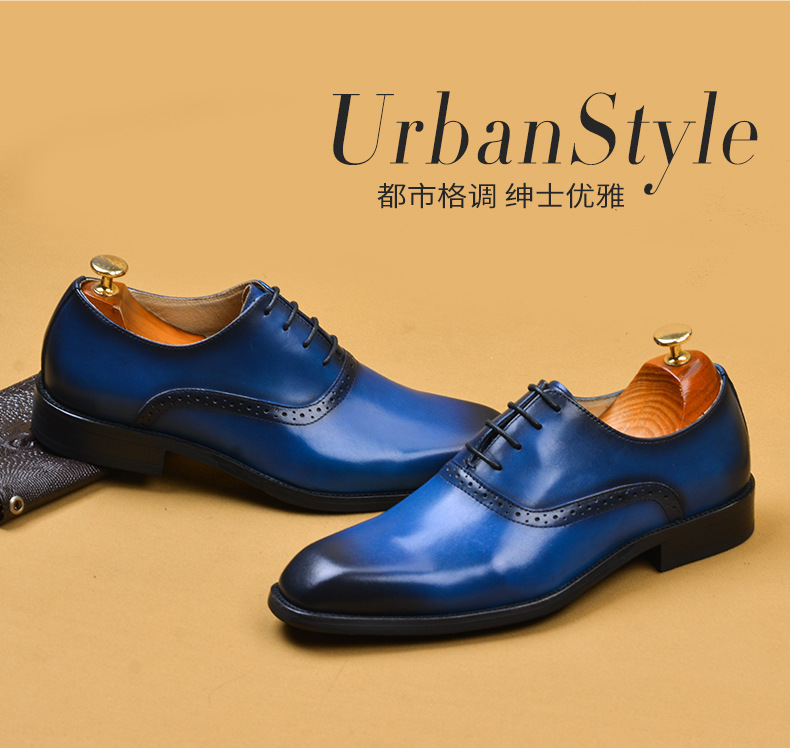Men's Formal Wear Business Casual Leather Shoes Men's Genuine Leather England Style First Layer Cowhide Shoes Factory Resume Work Customization