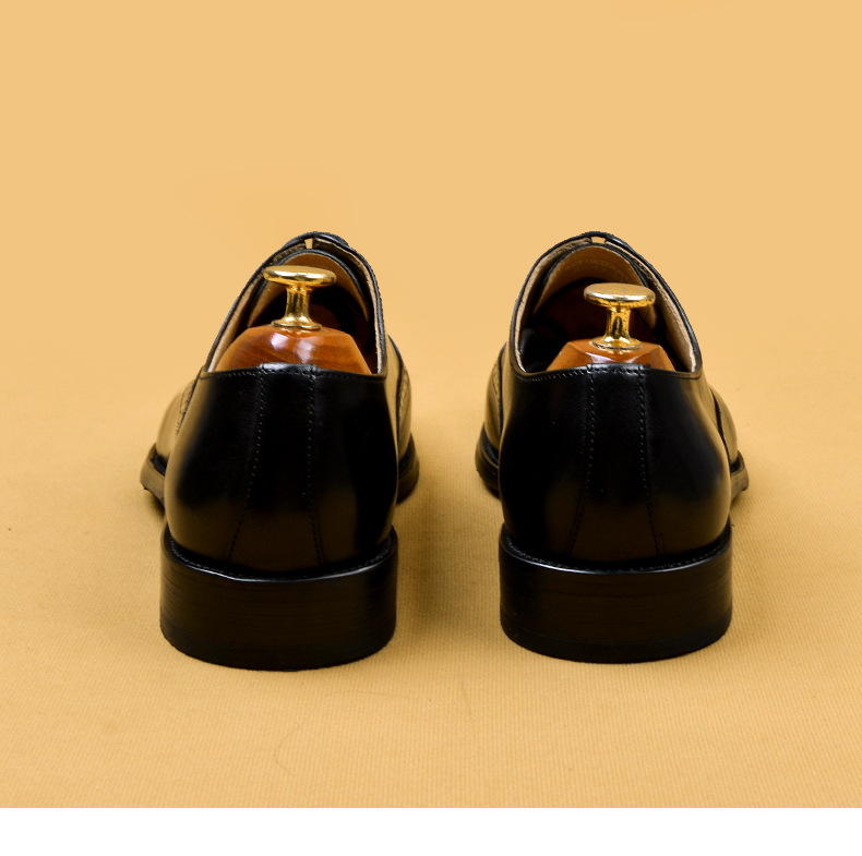 Men's Formal Wear Business Casual Leather Shoes Men's Genuine Leather England Style First Layer Cowhide Shoes Factory Resume Work Customization