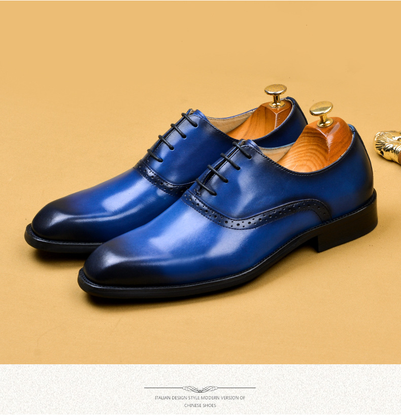 Men's Formal Wear Business Casual Leather Shoes Men's Genuine Leather England Style First Layer Cowhide Shoes Factory Resume Work Customization