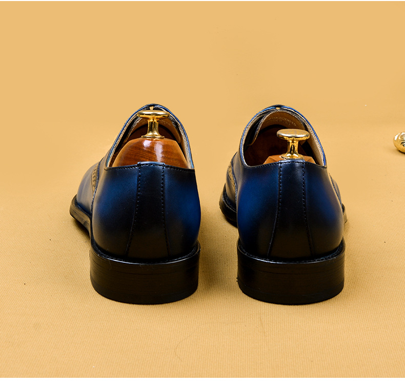 Men's Formal Wear Business Casual Leather Shoes Men's Genuine Leather England Style First Layer Cowhide Shoes Factory Resume Work Customization