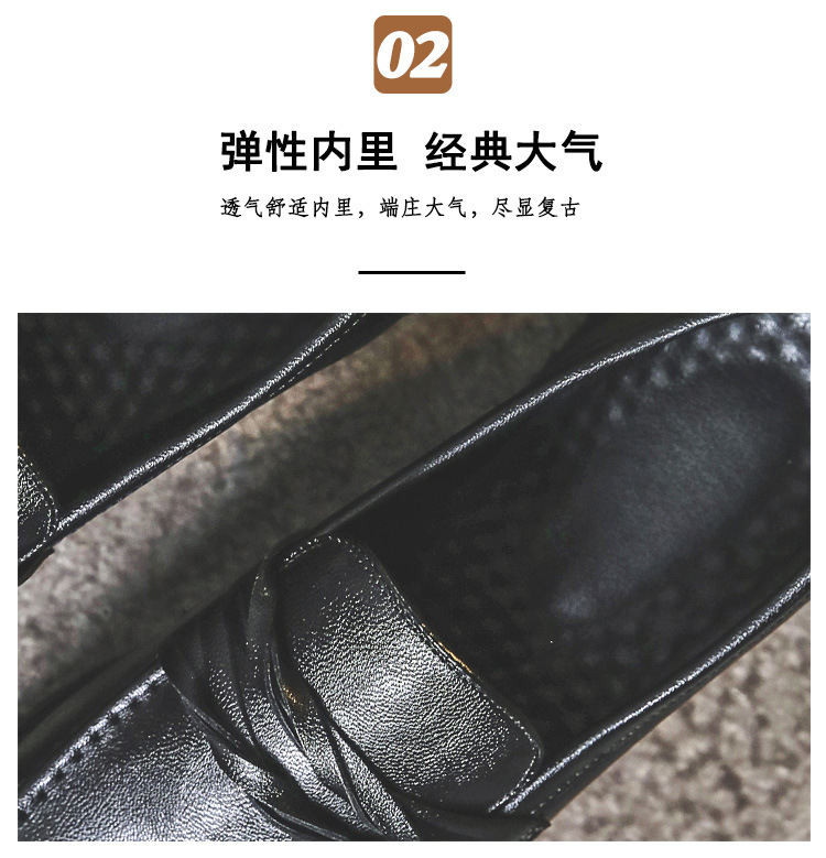 Korean Fashion Men's Leather Shoes Fashion Slip-on Low-Top Leather Shoes Men Work Shoes Wholesale Model