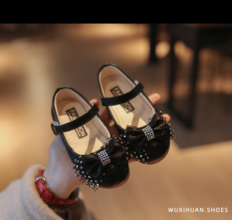 Spring and autumn new style little girl style soft sole leather shoes