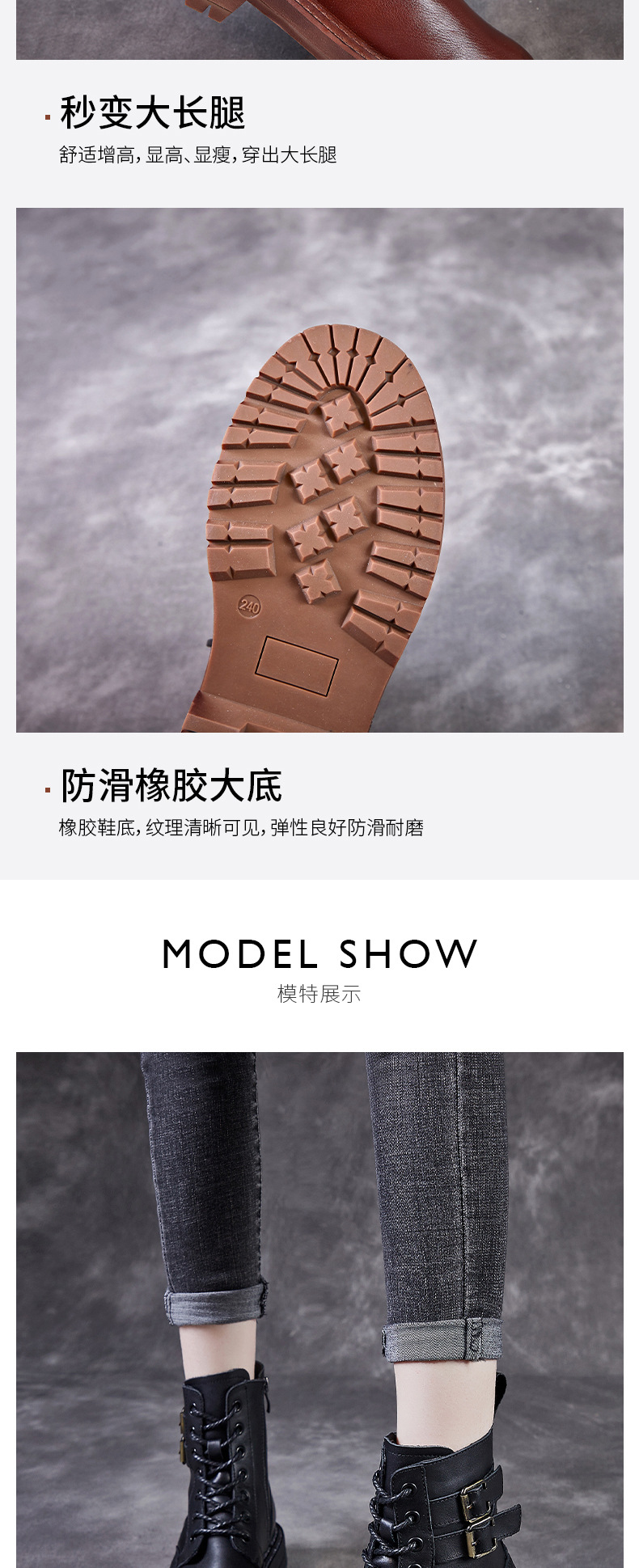 2021 Autumn New Retro Women's Shoes Top Layer Cowhide Martin Boots Breathable, Non-Slip, Wear-Resistant Handmade High-Top Leather Shoes