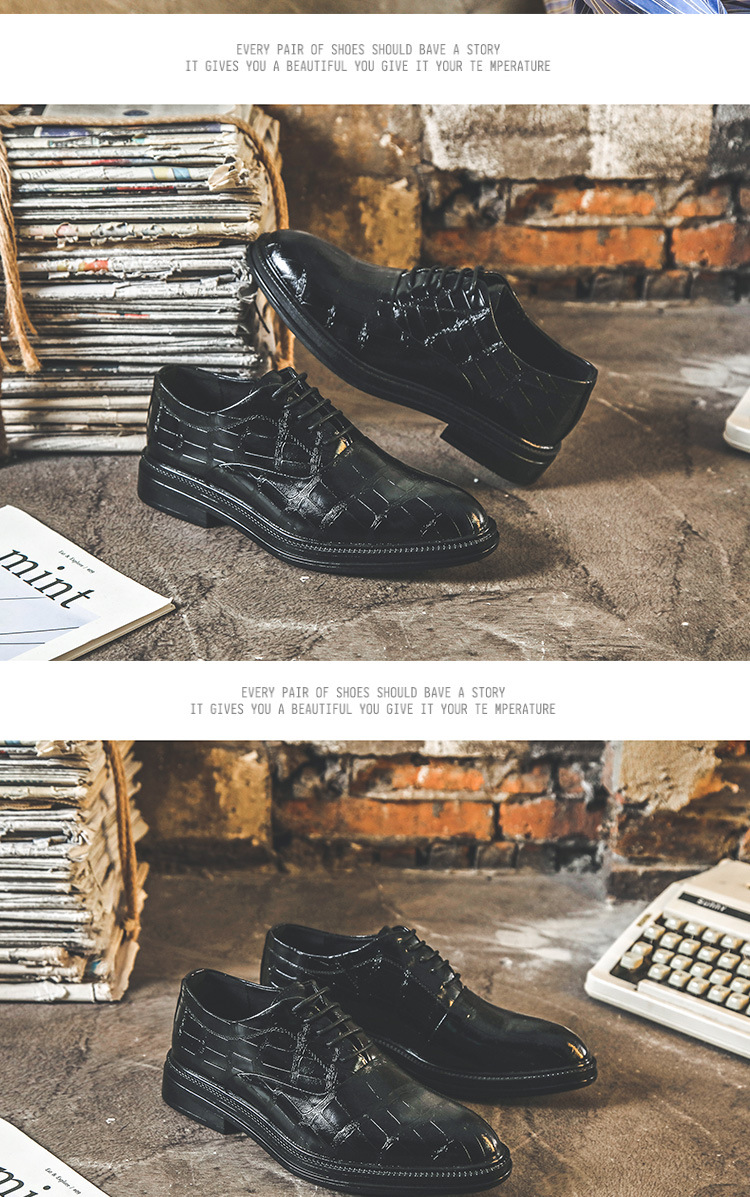 Men's Business Formal Leather Shoes Men's Summer Height Increasing Insole Breathable Casual Pointed Wedding Groom's Shoes 1