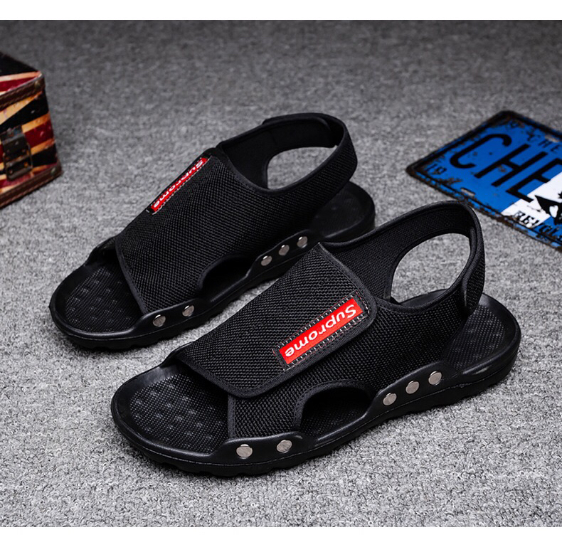 Slippers Men's Summer Korean Style Trendy Velcro Sandals Non-Slip Soft Bottom Sandals Flat Casual Stylish Beach Slippers Men's Summer Korean Style Trendy Velcro Sandals Non-Slip Soft Bottom Sandals Flat Casual Stylish Beach