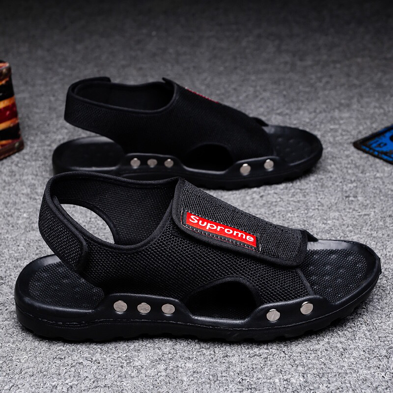 Slippers Men's Summer Korean Style Trendy Velcro Sandals Non-Slip Soft Bottom Sandals Flat Casual Stylish Beach Slippers Men's Summer Korean Style Trendy Velcro Sandals Non-Slip Soft Bottom Sandals Flat Casual Stylish Beach