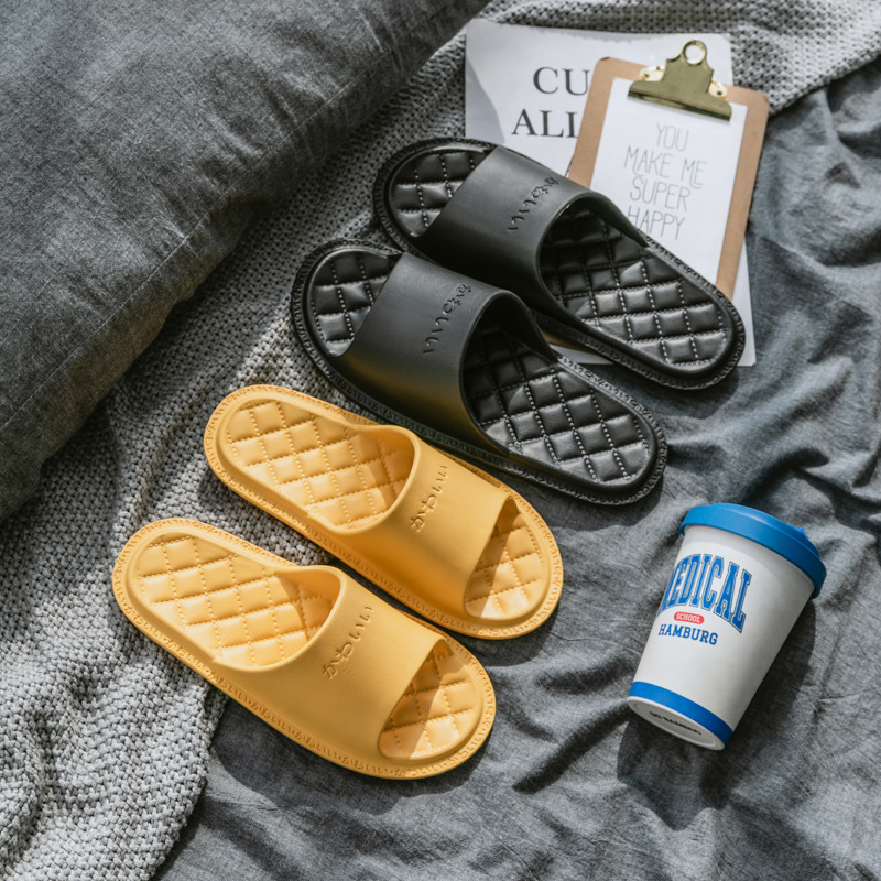 2021 New Spring/Summer Couples Sandals Women&#039;s Eva One-Word Comfortable Slippers Soft Bottom Men&#039;s and Women&#039;s Fashion Slippers