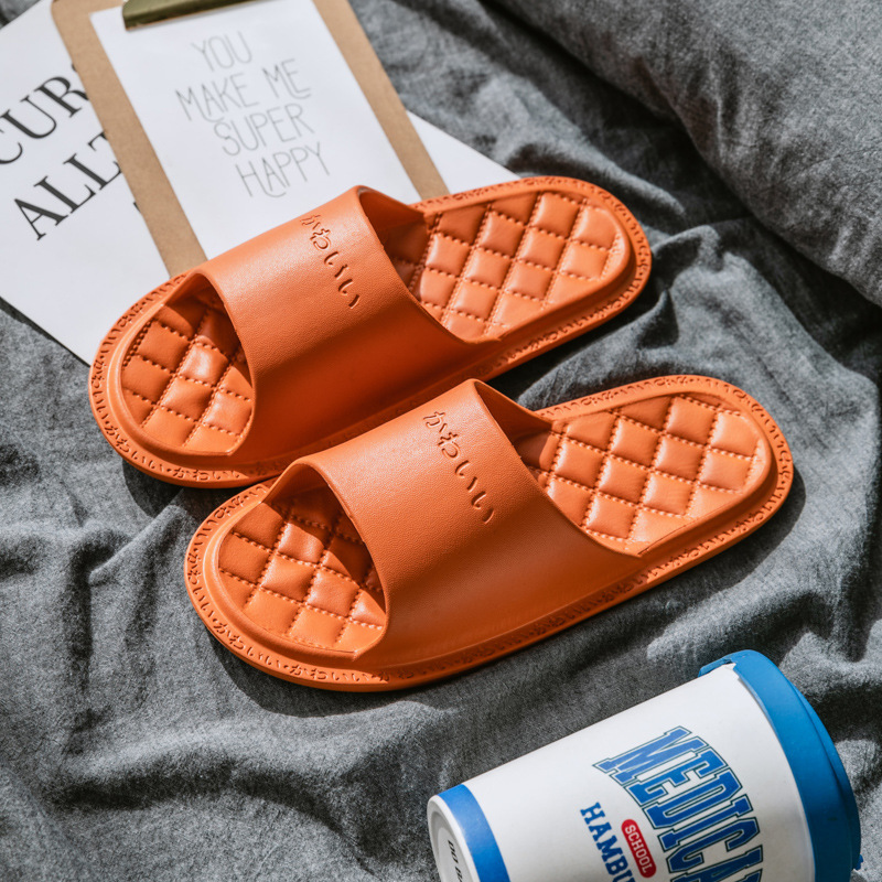 2021 New Spring/Summer Couples Sandals Women&#039;s Eva One-Word Comfortable Slippers Soft Bottom Men&#039;s and Women&#039;s Fashion Slippers