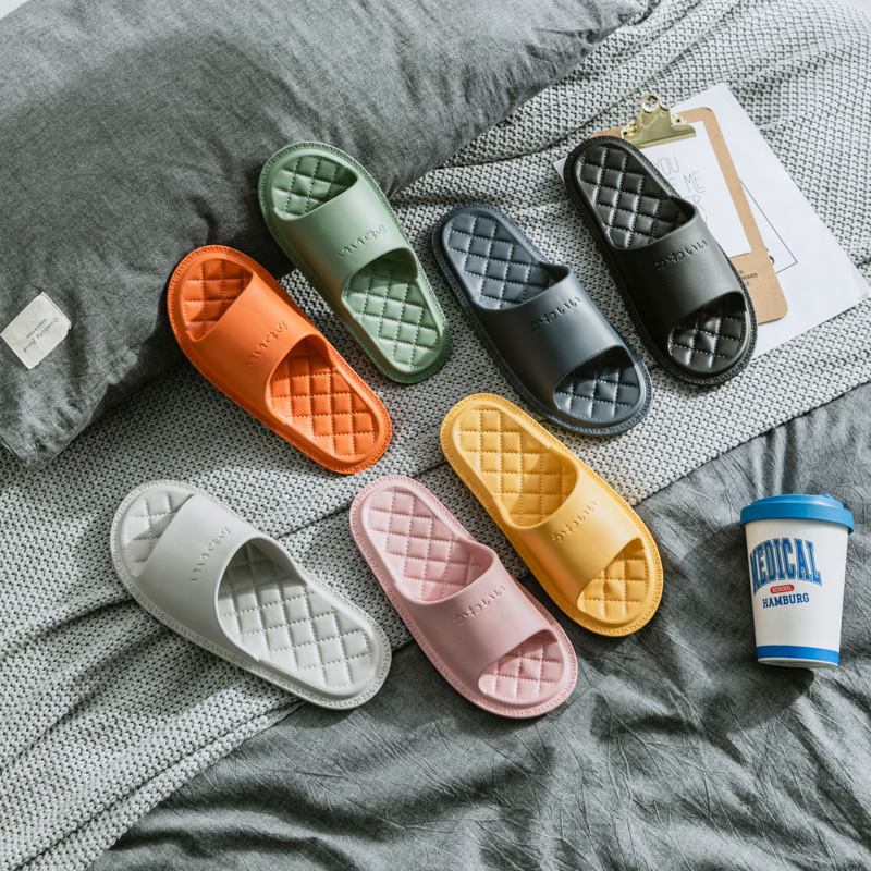 2021 New Spring/Summer Couples Sandals Women&#039;s Eva One-Word Comfortable Slippers Soft Bottom Men&#039;s and Women&#039;s Fashion Slippers