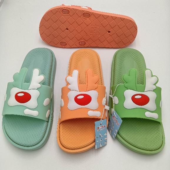 Thick Bottom Wedge Sandals New Summer Cute Bathroom Home Cartoon Non-Slip Indoor and Outdoor Flip-Flops
