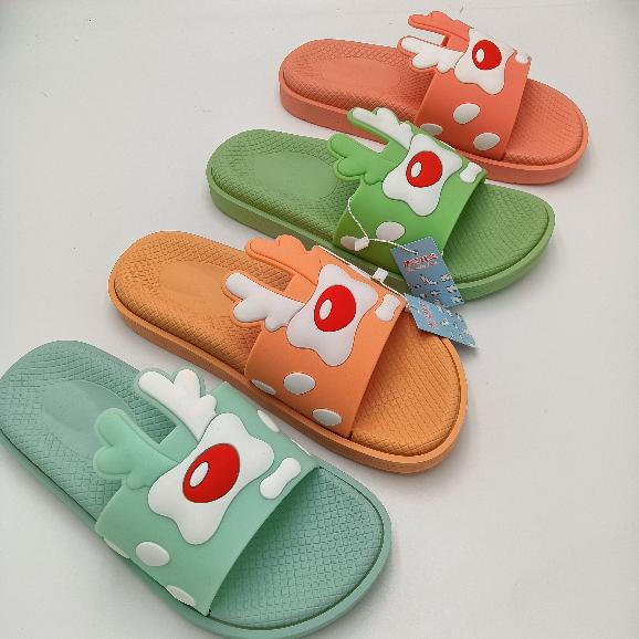 Thick Bottom Wedge Sandals New Summer Cute Bathroom Home Cartoon Non-Slip Indoor and Outdoor Flip-Flops