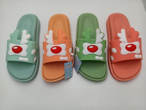 Thick Bottom Wedge Sandals New Summer Cute Bathroom Home Cartoon Non-Slip Indoor and Outdoor Flip-Flops