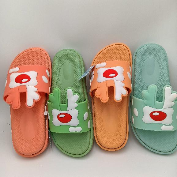 Thick Bottom Wedge Sandals New Summer Cute Bathroom Home Cartoon Non-Slip Indoor and Outdoor Flip-Flops