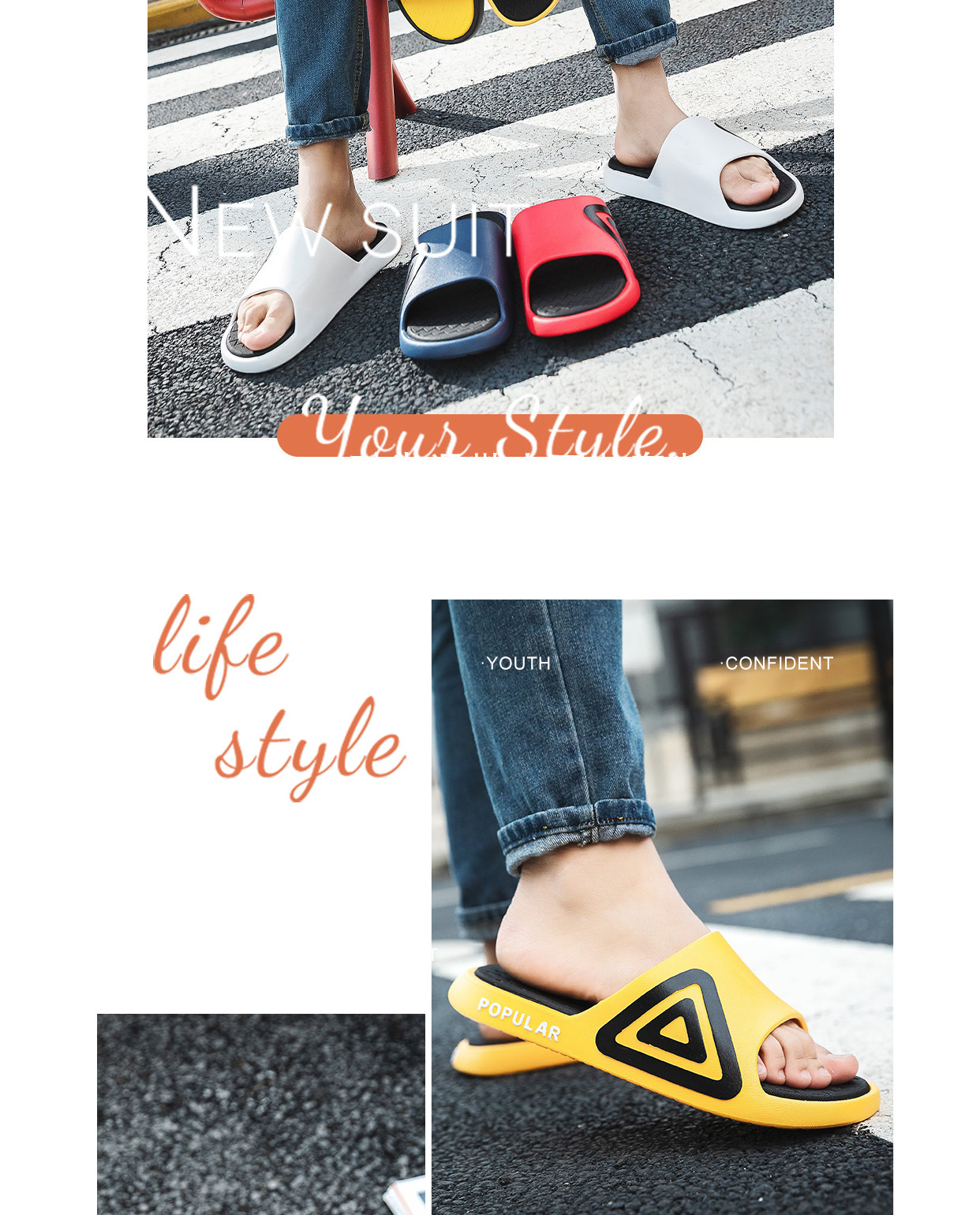 2020 new trend of men's slippers, home slippers, women's non-slip, household bath slippers, slippers and sandals in summer