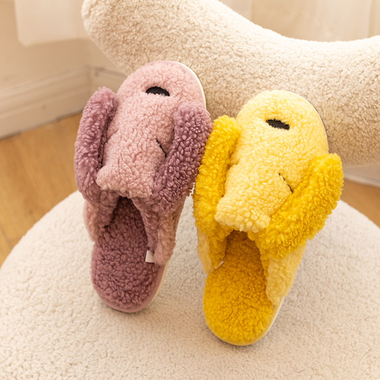 2020 New Style for Autumn and Winter Cute Cartoon Doll Outdoor Puppy Velvet Sandals Children&#039;s Fun Casual Home Slippers