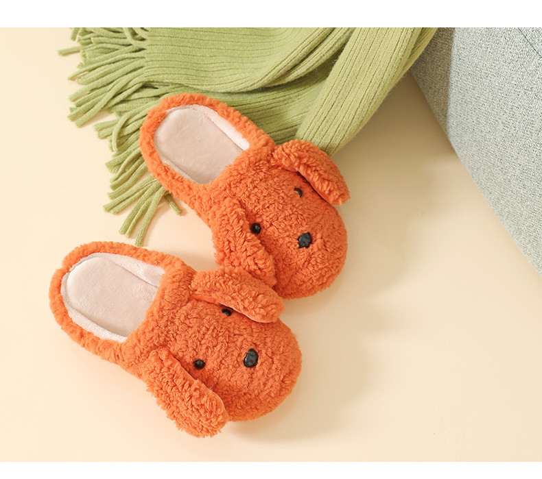 2020 New Style for Autumn and Winter Cute Cartoon Doll Outdoor Puppy Velvet Sandals Children's Fun Casual Home Slippers