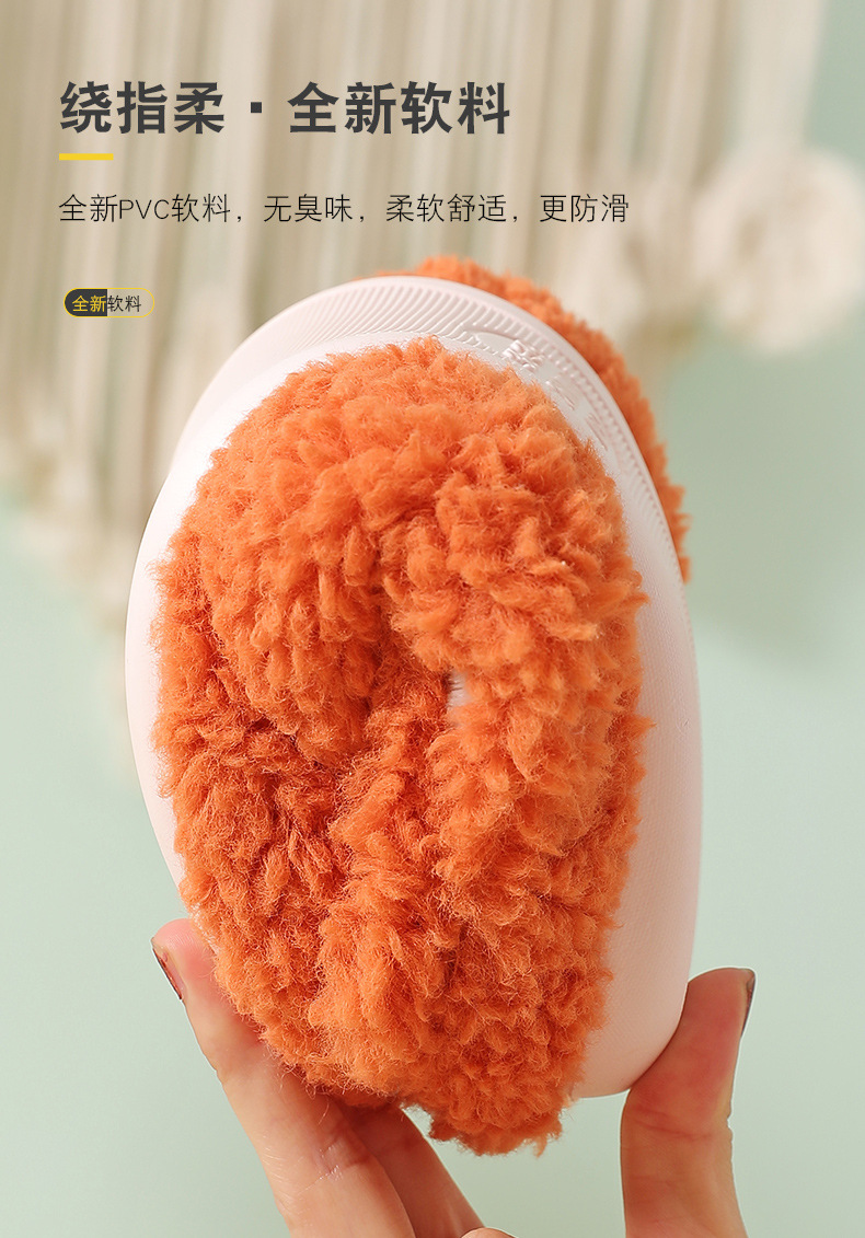 2020 New Style for Autumn and Winter Cute Cartoon Doll Outdoor Puppy Velvet Sandals Children's Fun Casual Home Slippers