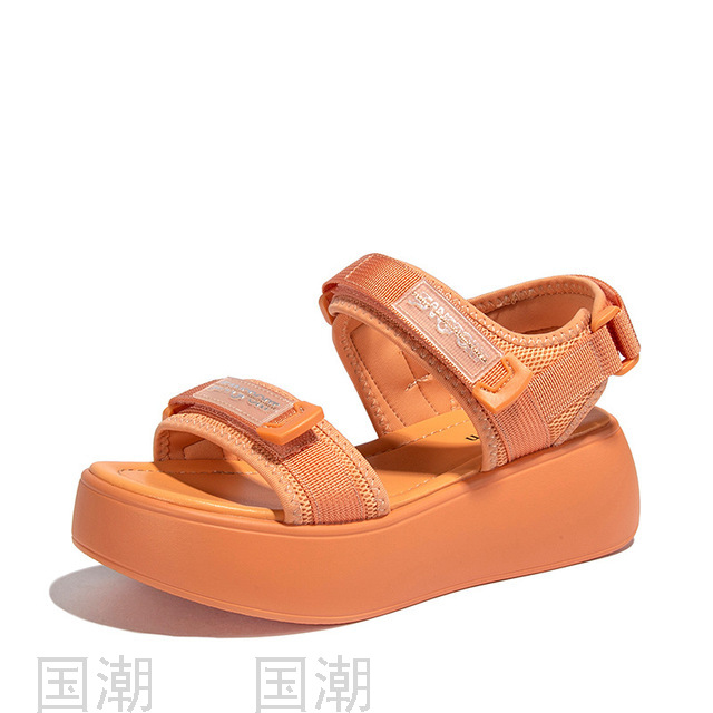 Fashionable Platform Platform Sandals for Women 2021 New Versatile Sports Style Velcro Roman Shoes Fashionable Tik 