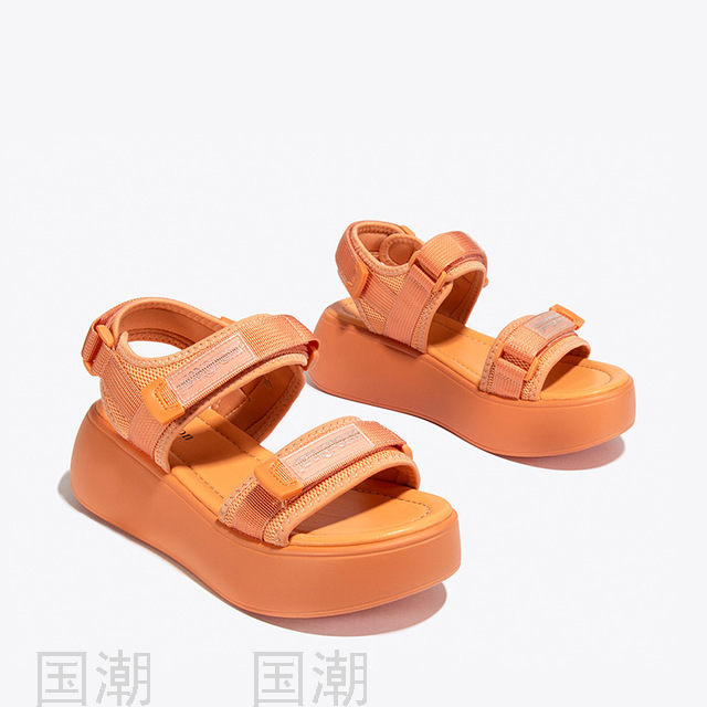 Fashionable Platform Platform Sandals for Women 2021 New Versatile Sports Style Velcro Roman Shoes Fashionable Tik 