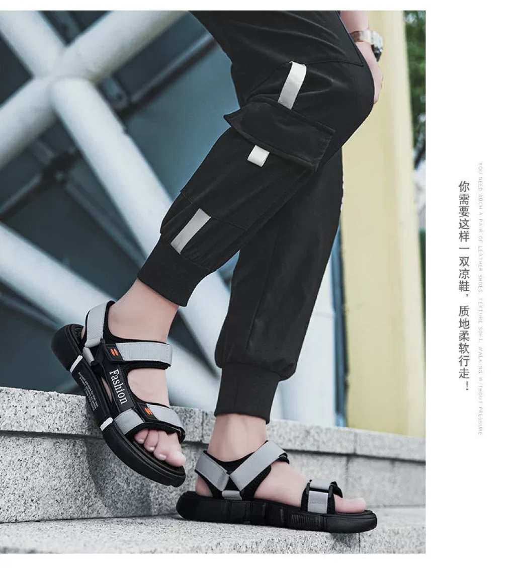 Sandals Men's Ins Trendy Summer Student Youth Vietnam Roman Sports One Pair of Shoes for Two Uses Driving Beach Shoes