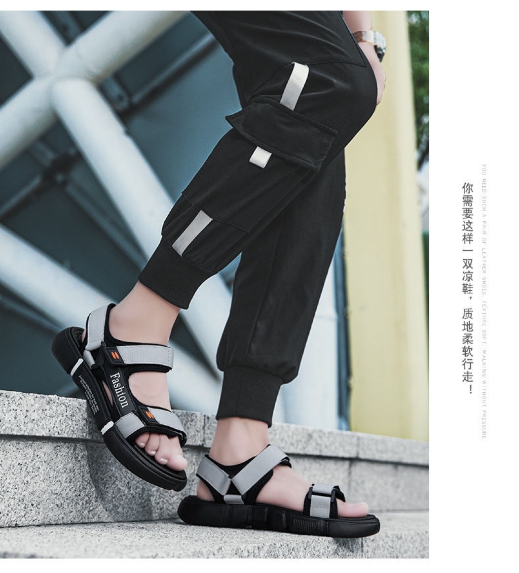 Sandals Men's Ins Trendy Summer Student Youth Vietnam Roman Sports One Pair of Shoes for Two Uses Driving Beach Shoes