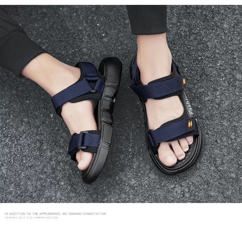 Sandals Men's Ins Trendy Summer Student Youth Vietnam Roman Sports One Pair of Shoes for Two Uses Driving Beach Shoes