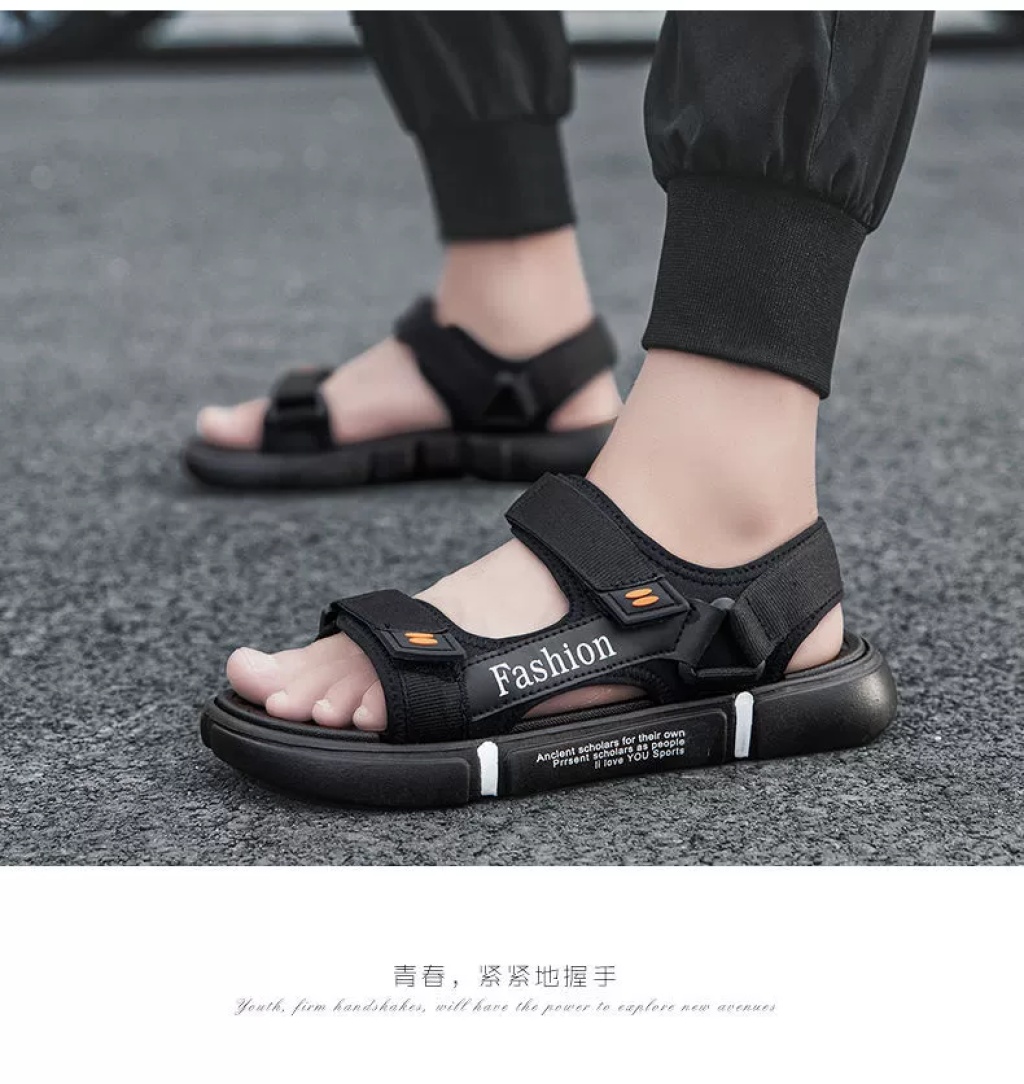 Sandals Men's Ins Trendy Summer Student Youth Vietnam Roman Sports One Pair of Shoes for Two Uses Driving Beach Shoes