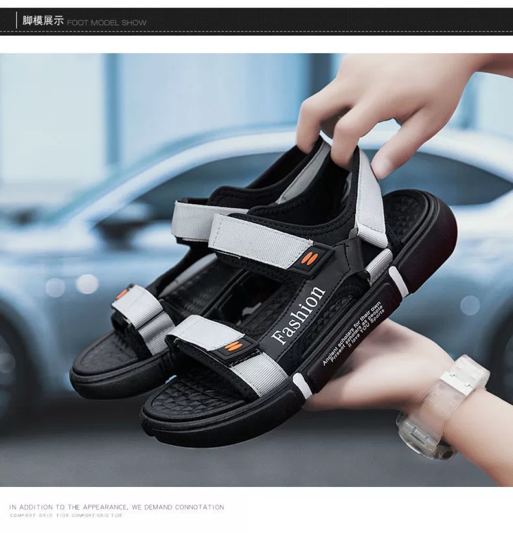 Sandals Men's Ins Trendy Summer Student Youth Vietnam Roman Sports One Pair of Shoes for Two Uses Driving Beach Shoes