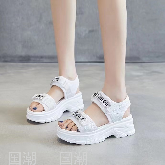 Women&#039;s Diamond Sandals Sports Shoes Summer Height Increasing Casual Outdoor Fashion Platform Beach Shoes Thin Women