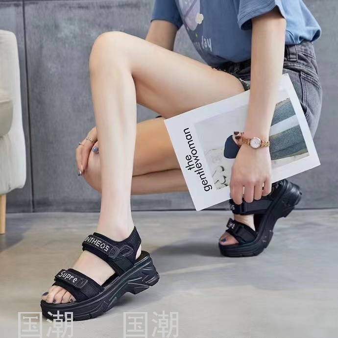 Women's Diamond Sandals Sports Shoes Summer Height Increasing Casual Outdoor Fashion Platform Beach Shoes Thin Women