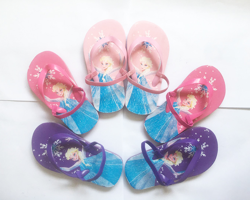 Foreign Trade Cartoon Disney Printed Pattern Children Toddler Sandals Beach Flip Flops in Stock Summer Slippers