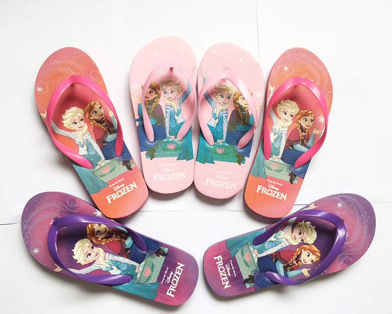 Foreign Trade Cartoon Disney Printed Pattern Children Toddler Sandals Beach Flip Flops in Stock Summer Slippers