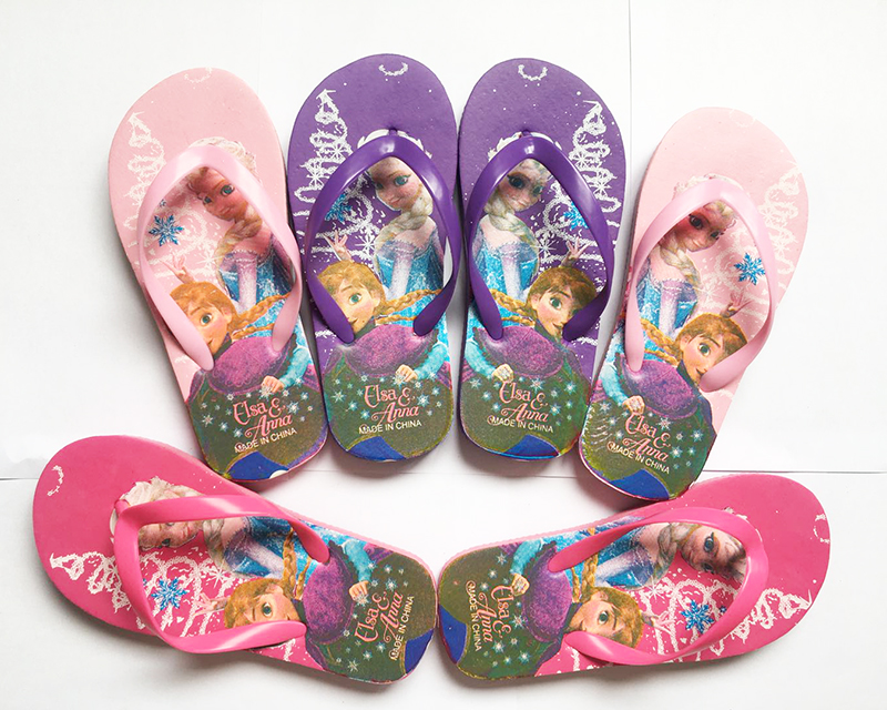 Foreign Trade Cartoon Disney Printed Pattern Children Toddler Sandals Beach Flip Flops in Stock Summer Slippers