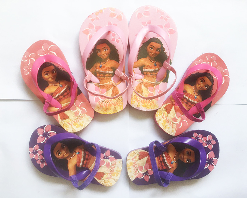 Foreign Trade Cartoon Disney Printed Pattern Children Toddler Sandals Beach Flip Flops in Stock Summer Slippers