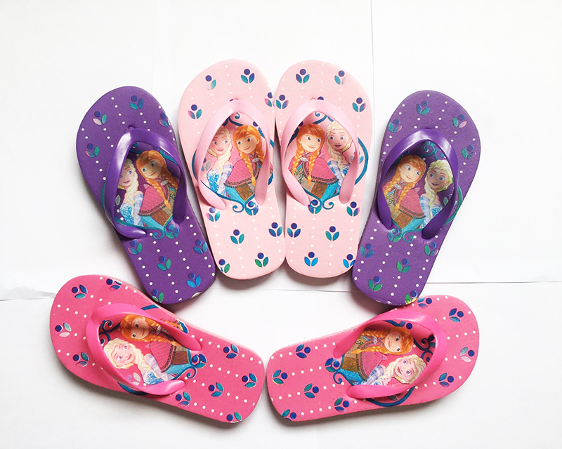 Foreign Trade Cartoon Disney Printed Pattern Children Toddler Sandals Beach Flip Flops in Stock Summer Slippers