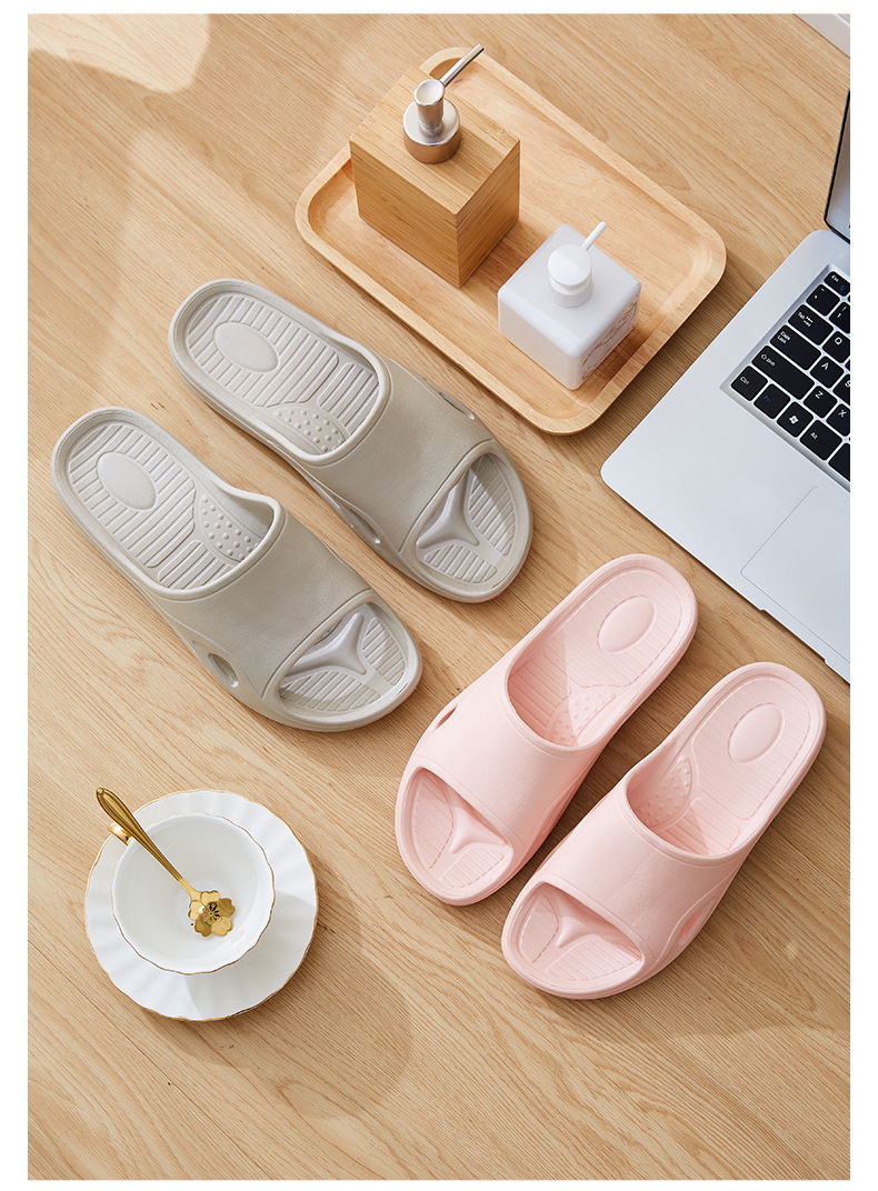 Wholesale Summer Bathroom Bath Slippers Home Fashion Solid Color Men and Women Couples Sandals Indoor and Outdoor Wearable