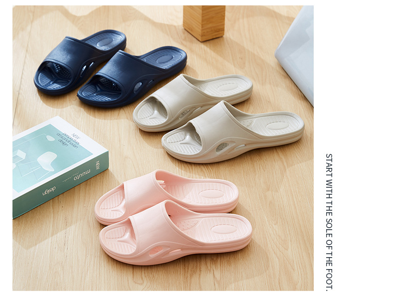 Wholesale Summer Bathroom Bath Slippers Home Fashion Solid Color Men and Women Couples Sandals Indoor and Outdoor Wearable