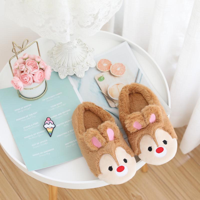 Soft Half Enclosing Slipper Girl's Heart Autumn and Winter Warm and Cute Japanese Ins Indoor Home Woolen Slipper Girl