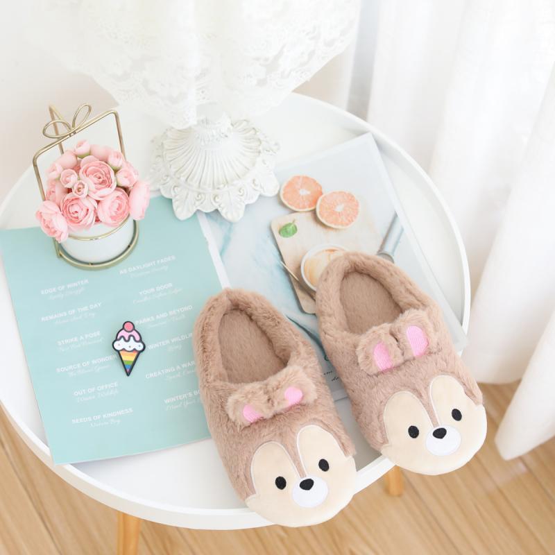 Soft Half Enclosing Slipper Girl's Heart Autumn and Winter Warm and Cute Japanese Ins Indoor Home Woolen Slipper Girl