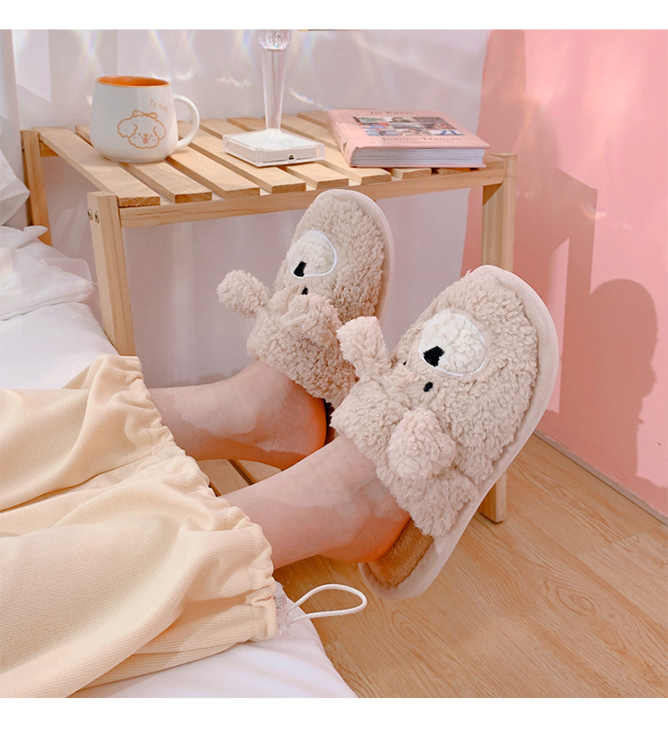 Cartoon Ins Three-Dimensional Bear Slippers Women's Home Plush Cotton Slippers Autumn and Winter Warm Couples Cotton Shoes Home Woolen Slipper Cartoon Ins Three-Dimensional Bear Slippers Women's Home Plush Cotton Slippers Autumn and Winter Warm Couples Cotton Shoes Home Woolen Slipper