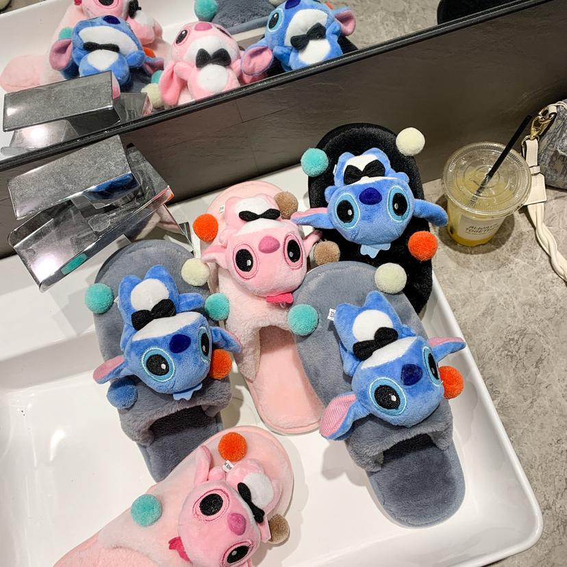 Korean Style Winter Cute Fashion Cartoon Plush Closed Toe Home Slippers Doll Woolen Slipper Student Fashion Slippers Female H Korean Style Winter Cute Fashion Cartoon Plush Closed Toe Home Slippers Doll Woolen Slipper Student Fashion Slippers Female H