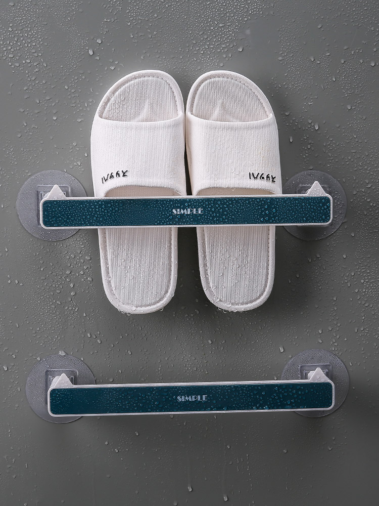 Bathroom Rack Wall-Mounted Student Dormitory Bathroom Punch-Free Bath Towel Rack Washing Household Slipper Rack