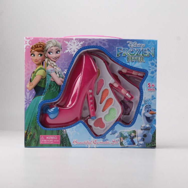 Yiwu small commodity stalls source of goods foreign trade toys wholesale fashion glass slipper color makeup F35053