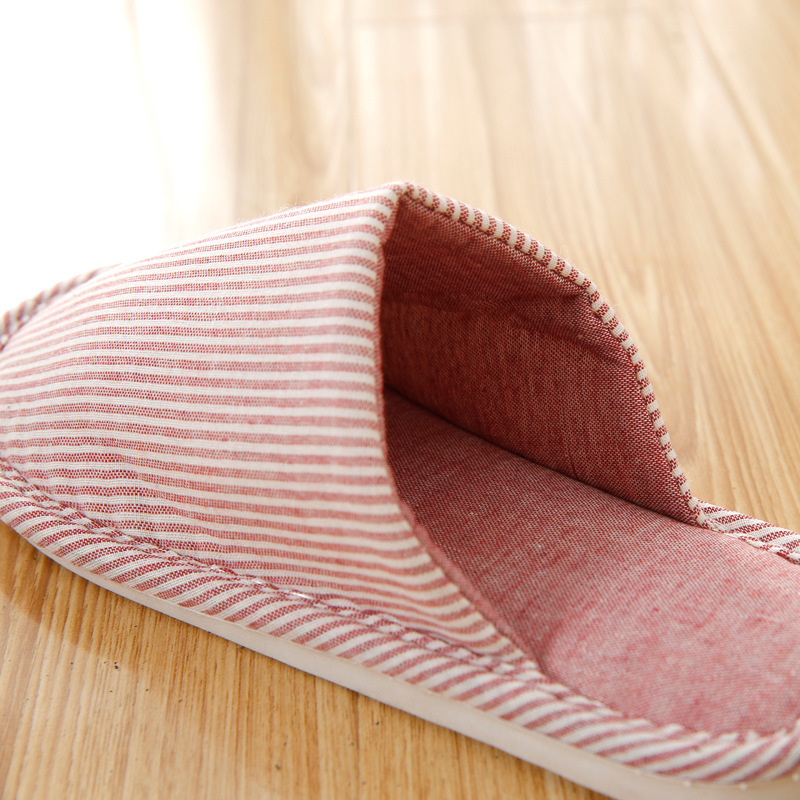 Autumn and Winter Japanese Style Home Linen Couple Indoor Floor Confinement Men and Women Non-Slip Soft Soled Cotton Slipper Wholesale