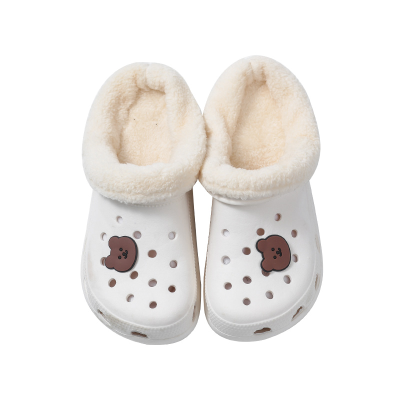 2021 New Style Drooping Home Slippers Women&#039;s Outdoor Indoor Bathroom Non-Slip Soft Soled Cotton Slipper Winter Home Men