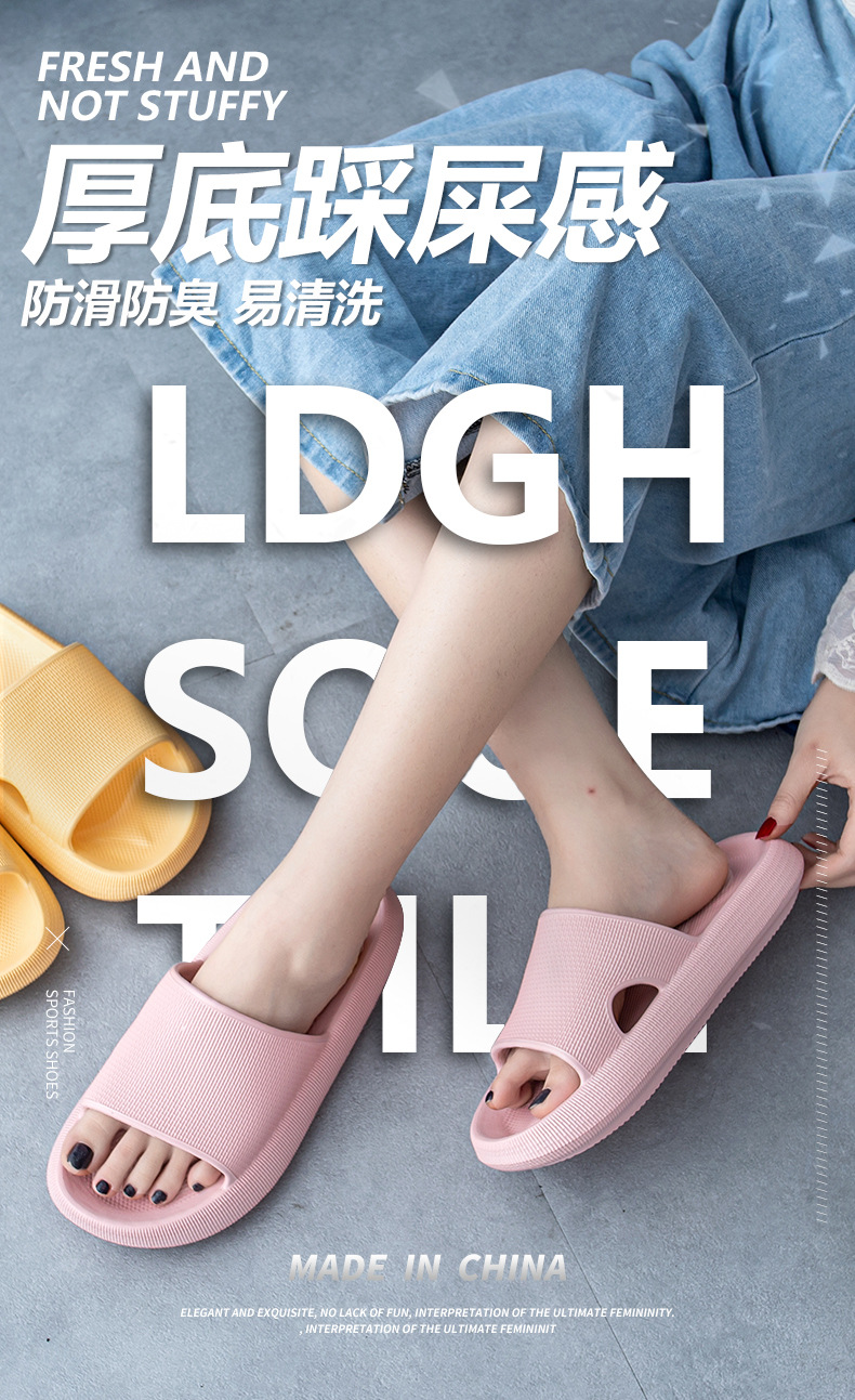 2021 New Style Drooping Home Slippers Women's Outdoor Indoor Bathroom Non-Slip Soft Soled Cotton Slipper Winter Home Men